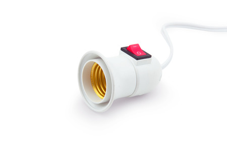 Lamp socket isolated on white background