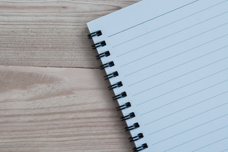 Notebook with wooden floor