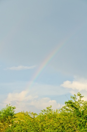 rainbow skyの写真素材