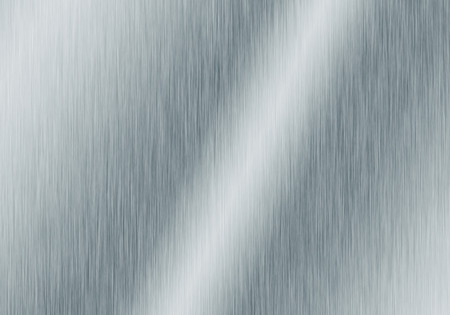Metal background or texture of brushed steel plate with reflections Iron plate and shiny