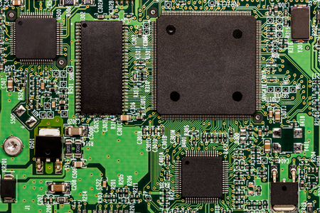 SMD printed electronic circuit board with micro controller and components