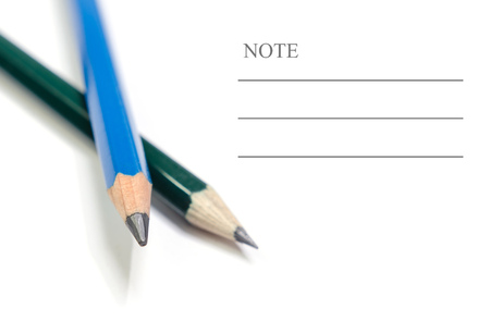 Pencil and text boxの写真素材