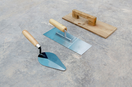 trowel ,circular trowel ,corner trowel ,wood troweの写真素材