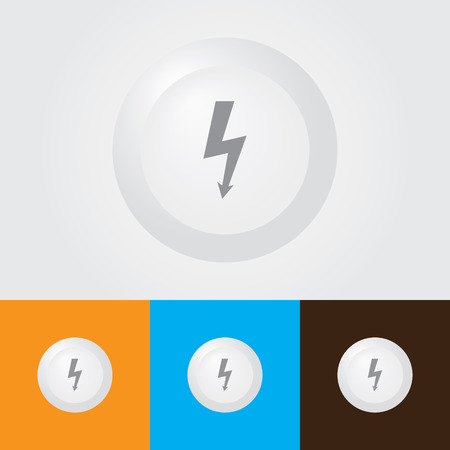 Lightning bolt icon setの写真素材