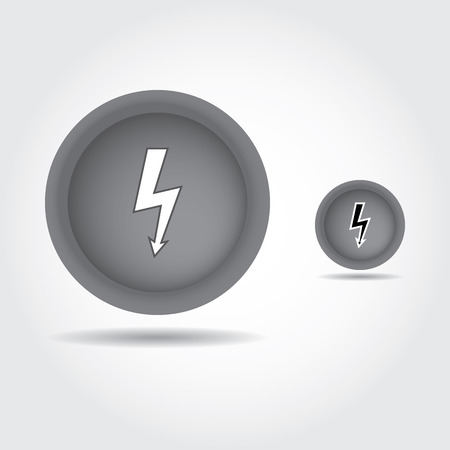 Lightning bolt icon setの写真素材