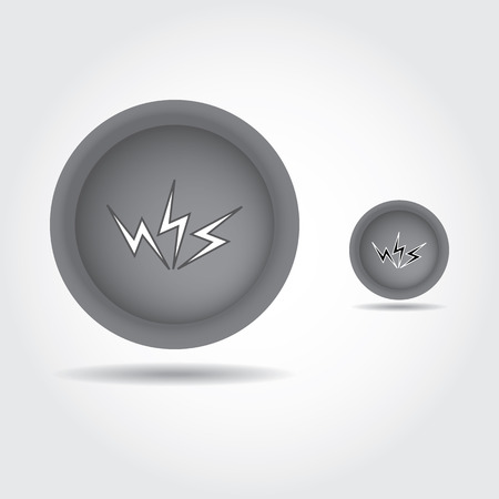 Lightning bolt icon setの写真素材