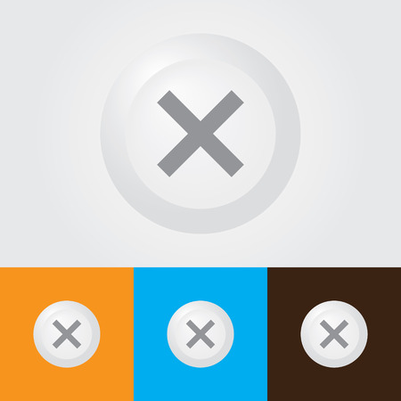 Wrong icon , Cross iconの写真素材
