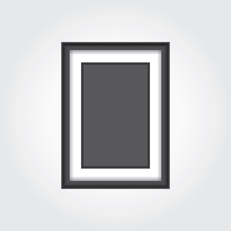 black Frame. for your text or photo. vector illustrationのイラスト素材