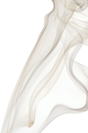 line of smoke on white backgroundの写真素材