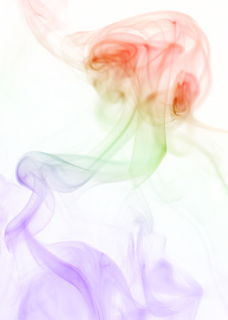 smoke on white backgroundの写真素材