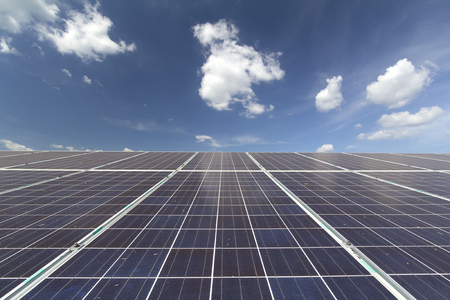 Solar cell or Photovoltaic panelsの写真素材