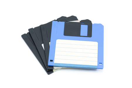 Floppy Disk set. on white backgroundの写真素材
