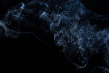 Abstract Smoke. on black backgroundの写真素材