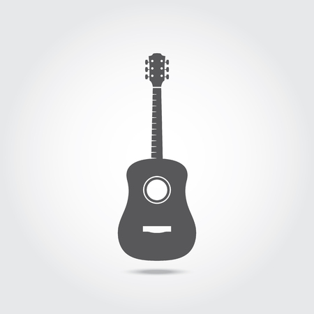 Acoustic Guitar Icon. Vector illustrationのイラスト素材