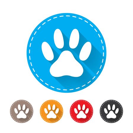 Paw Print icon. Vector illustrationのイラスト素材