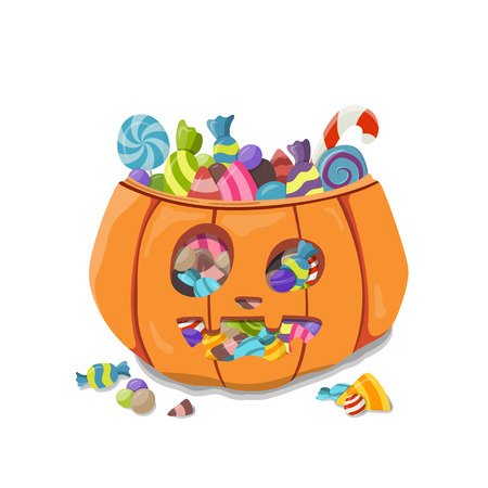 Pumpkin Halloween. Vector illustrationのイラスト素材