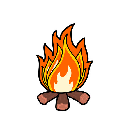 Fire flame illustration.のイラスト素材