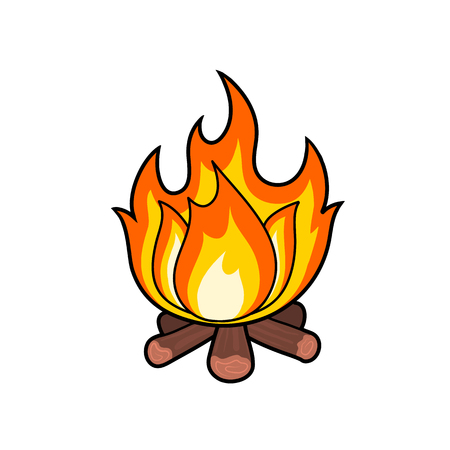 Fire flame illustration.のイラスト素材