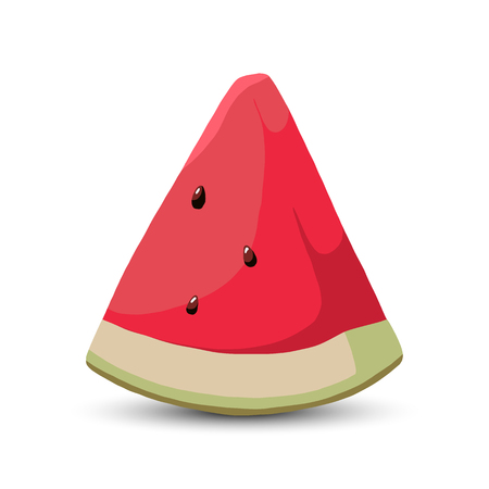 Watermelon vector illustration. Sliced of watermelonのイラスト素材