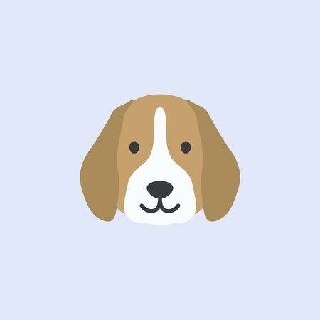 beagle dog face. cute vector illustrationのイラスト素材