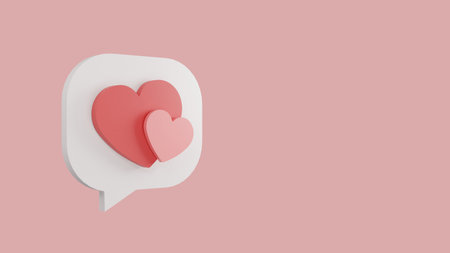 Happy love. Happy mother's. 3D illustrationの写真素材
