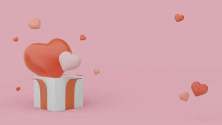 Happy love. Happy mother's. 3D illustrationの写真素材