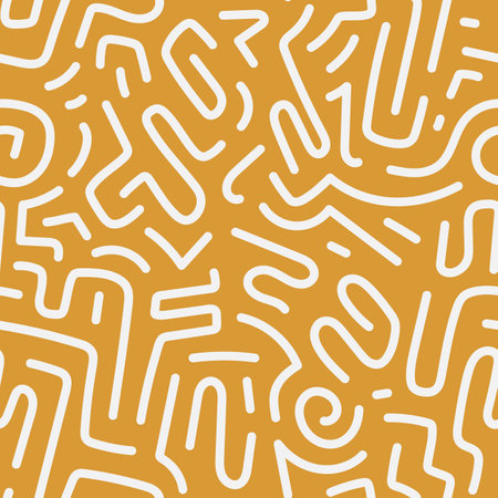 Memphis seamless pattern. silhouette line background. Vector illustrationのイラスト素材