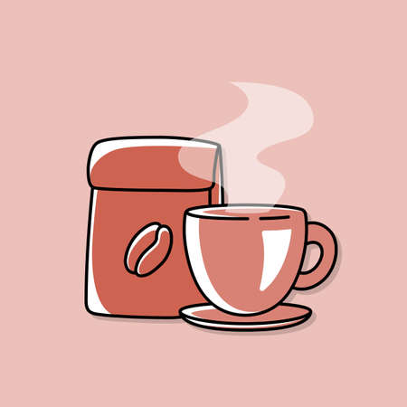 coffee flat icon isolated. Vector illustrationのイラスト素材