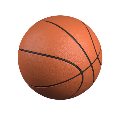 Basketball isolated on white background. 3D renderの写真素材