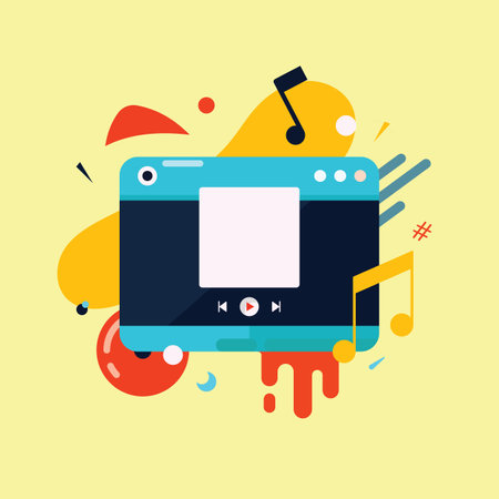 Music flat design. Vector illustrationのイラスト素材
