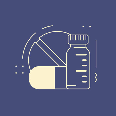 Medicine and Health line wallpaper. Vector illustrationのイラスト素材