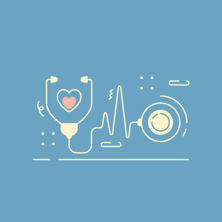 Medicine and Health line wallpaper. Vector illustrationのイラスト素材