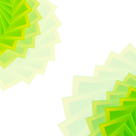 Abstract green and yellow background with motifの写真素材