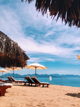 VIP beach at Nha Trang, Vietnamの素材
