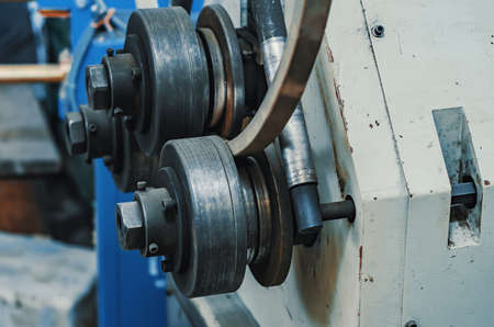 Pipe bending machine.