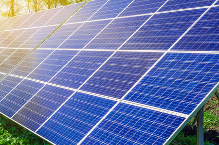 Solar panel produces green, environmentally friendly energy from the sun.