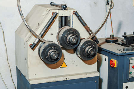 Pipe bending machine.