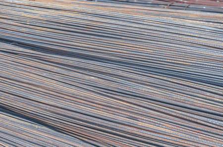 Metal building reinforcement thick in stacks folded.