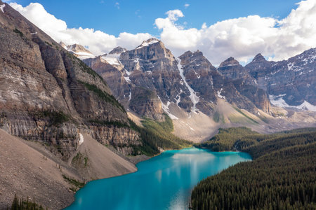 Magical nature of Lake Louise in Banff National Park, Canada. Inspiration. Travel and recreationの写真素材