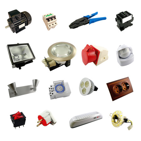 Various electrical appliances, electrical equipment. A set of photos of electrical equipmentの写真素材
