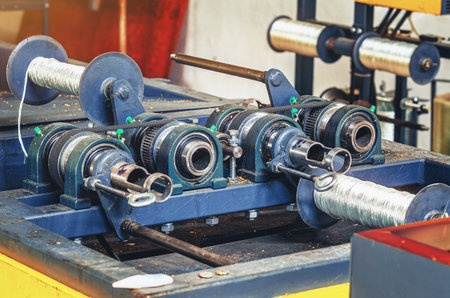 Industrial equipment. Apparatus for the production of cords, plastic fittings for constructionの写真素材