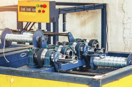 Industrial equipment. Apparatus for the production of cords, plastic fittings for constructionの写真素材