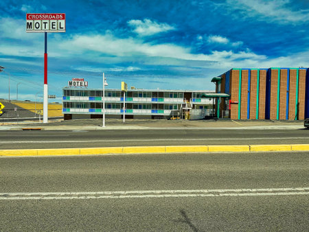 ALBUQUERQUE, NEW MEXICO, USA - March 9, 2023. Crossroads Motel, famous for TV series Breaking Badのeditorial素材