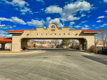 ALBUQUERQUE, NEW MEXICO, USA - March 8, 2023. Building of Alvarado Transportation Center.のeditorial素材