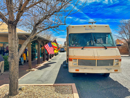 ALBUQUERQUE, NEW MEXICO, USA - March 9, 2023. Van car used in American television series Breaking Badのeditorial素材