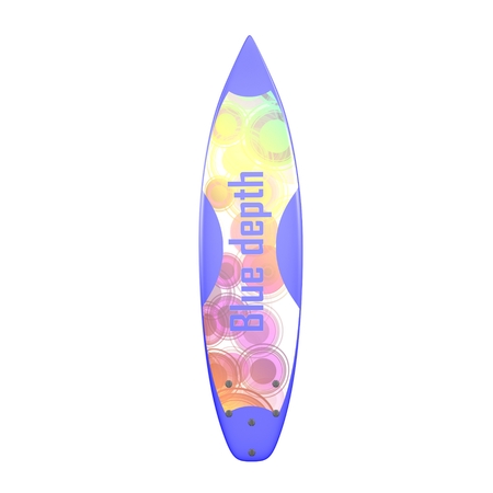 Surfboard isolated on white background 3D Illustrationの写真素材