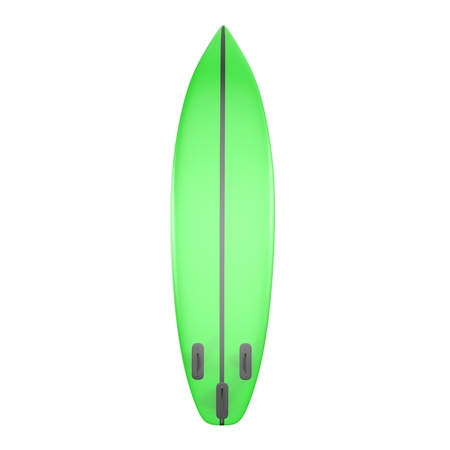 Surfboard isolated on white background 3D Illustrationの写真素材