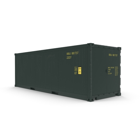 ISO Refrigerated Container isolated on white background 3D Illustration