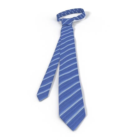 Tie Isolated on White Background, 3D illustrationの写真素材