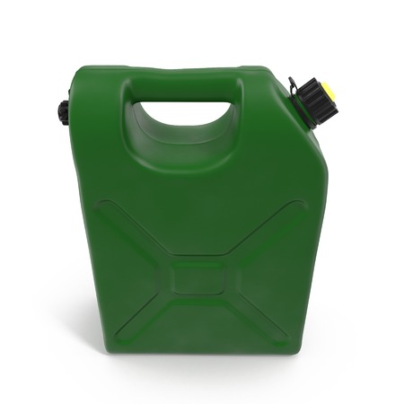 Canister of gasoline on white background. 3D illustrationの写真素材